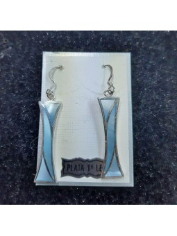 Pendientes nacar azules...